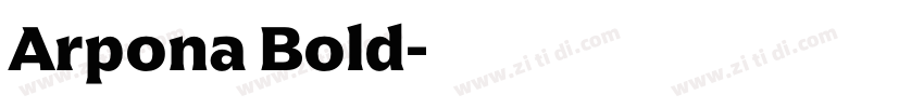 Arpona Bold字体转换